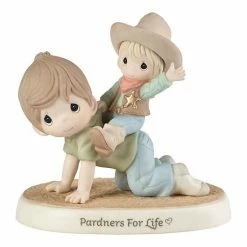 Precious Moments Dad & Son Playing Cowboy Figurine Table Decor