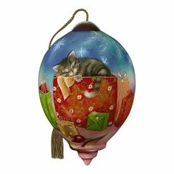Precious Moments Christmas Kitten Ornament