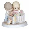 Precious Moments ''We're Glad'' Parents With Baby In Crib Figurine
