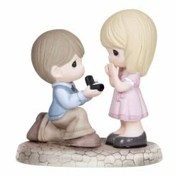 Precious Moments ''Will You Marry Me'' Boy Proposing To Girl Figurine