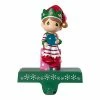 Precious Moments Elf Christmas Stocking Holder Table Decor