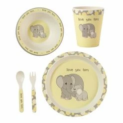 Precious Moments Set Of 5 Mealtime Elephant Gift Set