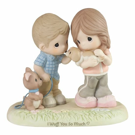 Precious Moments Couple With Puppies Figurine Table Decor 1 Precious Moments Couple With Puppies Figurine Table Decor