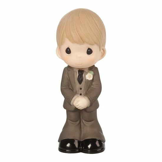 Precious Moments Blond Hair Light Skin Groom Figurine 1 Precious Moments Blond Hair Light Skin Groom Figurine