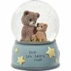 Precious Moments Love You Bear-y Much Musical Snow Globe Table Decor