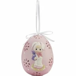 Precious Moments Egg Bunny Figurine Easter Ornament