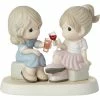 Precious Moments Two Friends Toasting Figurine Table Decor