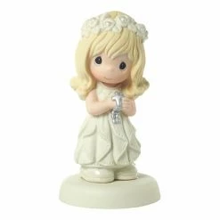Precious Moments Communion Blonde Light Skin Girl Figurine