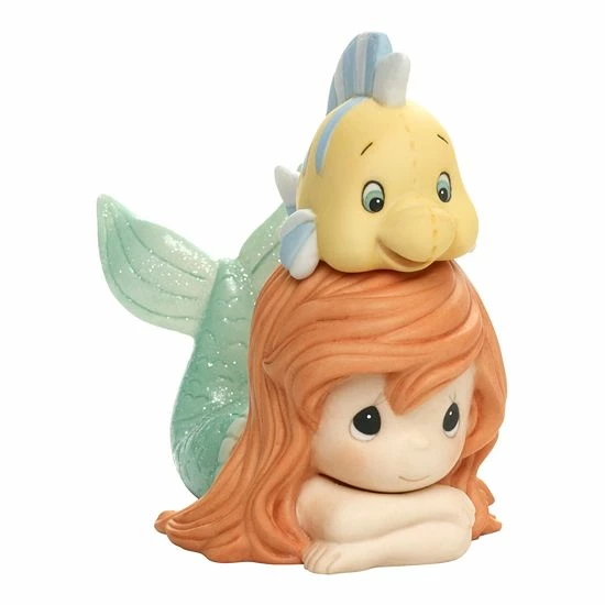 Precious Moments Disney Ariel With Flounder Figurine 1 Precious Moments Disney Ariel With Flounder Figurine