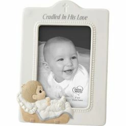 Precious Moments Cradled In His Love Boy Frame 4" X 6" Table Decor