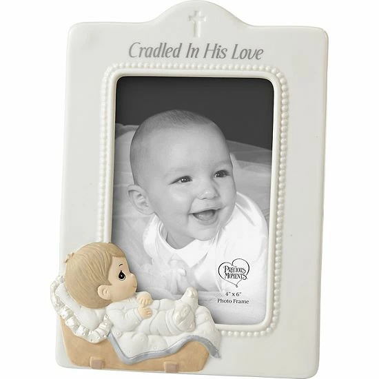 Precious Moments Cradled In His Love Boy Frame 4" X 6" Table Decor 1 Precious Moments Cradled In His Love Boy Frame 4" X 6" Table Decor