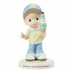 Precious Moments Boy With Ice Cream Figurine Table Decor