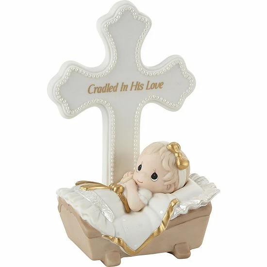 Precious Moments Cradled In His Love Girl Cross Figurine Table Decor 1 Precious Moments Cradled In His Love Girl Cross Figurine Table Decor
