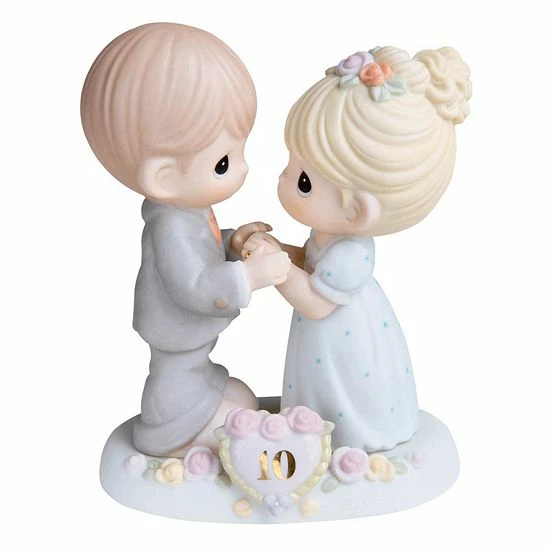 Precious Moments 10th Anniversary Couple Figurine 1 Precious Moments 10th Anniversary Couple Figurine