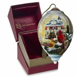 Precious Moments Winter Cardinal Scene Christmas Ornament