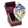 Precious Moments Snowman Lantern Glass Christmas Ornament
