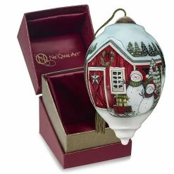 Precious Moments Snowman Glass Christmas Ornament