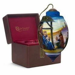 Precious Moments Nativity Glass Christmas Ornament