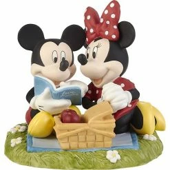 Disney's Mickey Mouse & Minnie Mouse Picnic Figurine Table Decor By Precious Moments