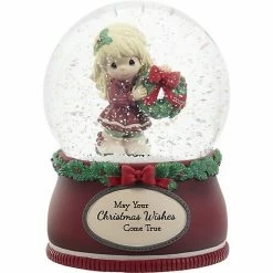 Precious Moments Christmas Wishes Snow Globe Table Decor