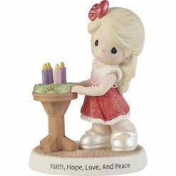 Precious Moments Faith Hope Love Peace Figurine Table Decor