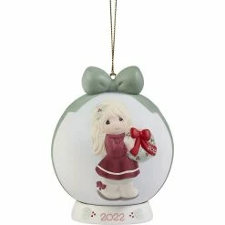 Precious Moments Snow Globe 2022 Christmas Ornament