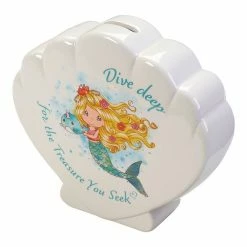 Precious Moments Dive Deep For The Treasure You Seek Ceramic Mermaid Piggy Bank -Precious Moments shop unnamed file 77