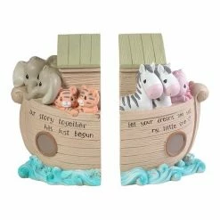 Precious Moments Story Just Begun Noah's Ark Bookends Table Decor 2-piece Set